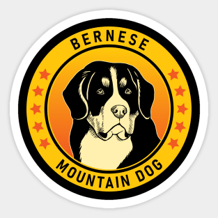 Bernese Mountain Dog Portrait Sticker